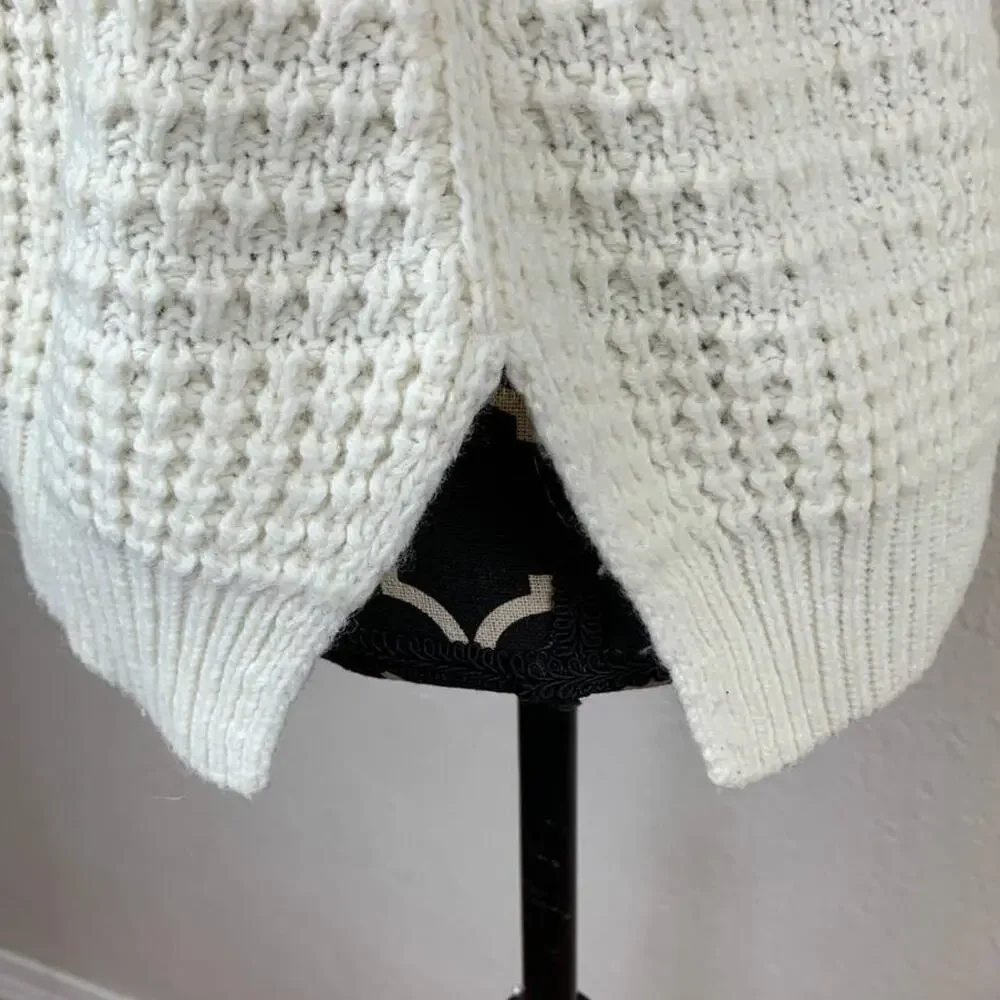 Madewell Stitch Mix ivory Cream Pullover Sweater Sz XS